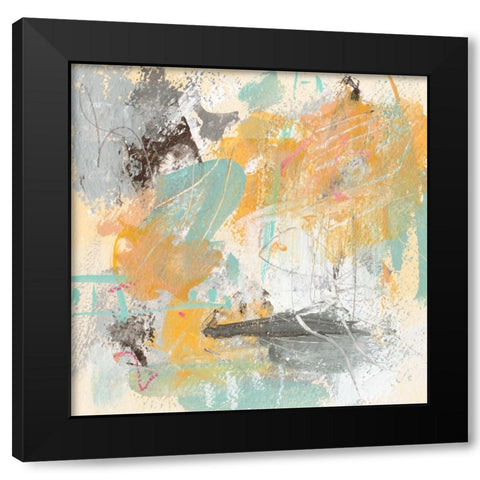 Orange Sunlight IV Black Modern Wood Framed Art Print with Double Matting by Wang, Melissa