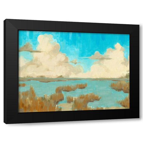 Fripp Island Water II Black Modern Wood Framed Art Print with Double Matting by Green, Jacob