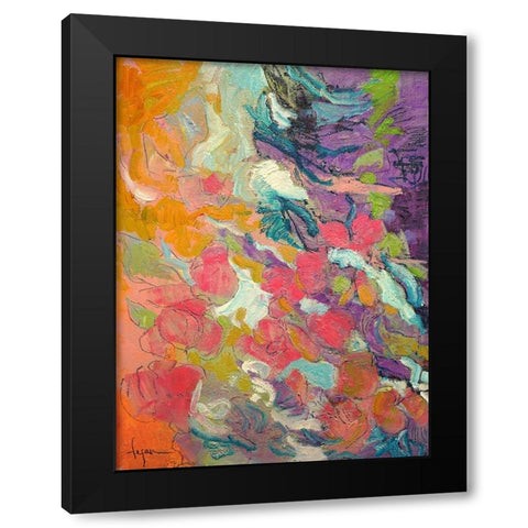 Descending Graces Black Modern Wood Framed Art Print by Fagan, Dorothy