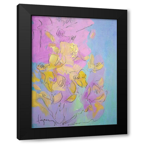 Dancing Heart Black Modern Wood Framed Art Print with Double Matting by Fagan, Dorothy