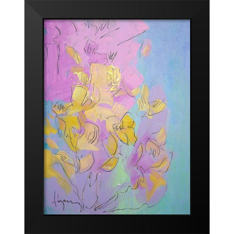 Dancing Heart Black Modern Wood Framed Art Print by Fagan, Dorothy