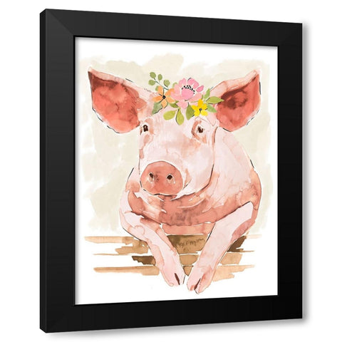 Pasture Pals I Black Modern Wood Framed Art Print with Double Matting by Barnes, Victoria
