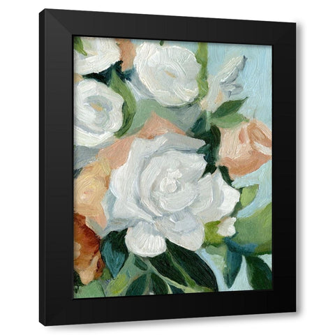 Bouquet Scatter I Black Modern Wood Framed Art Print by Caroline, Emma