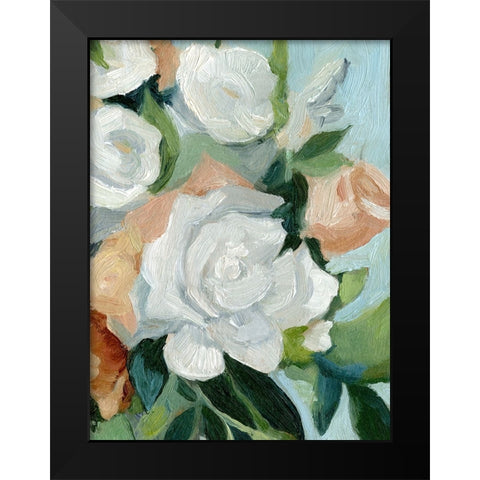 Bouquet Scatter I Black Modern Wood Framed Art Print by Caroline, Emma
