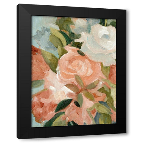 Bouquet Scatter III Black Modern Wood Framed Art Print with Double Matting by Caroline, Emma