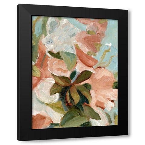 Bouquet Scatter IV Black Modern Wood Framed Art Print with Double Matting by Caroline, Emma