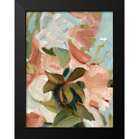 Bouquet Scatter IV Black Modern Wood Framed Art Print by Caroline, Emma
