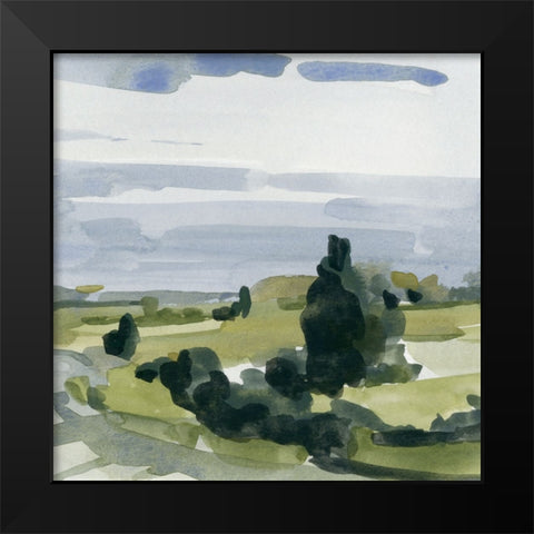 Dark Quiet Valley II Black Modern Wood Framed Art Print by Caroline, Emma