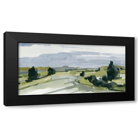 Dark Quiet Valley III Black Modern Wood Framed Art Print by Caroline, Emma