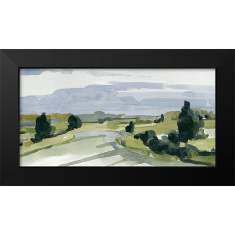 Dark Quiet Valley III Black Modern Wood Framed Art Print by Caroline, Emma