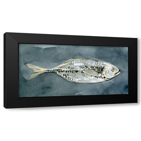 Deep Sea Swimmer II Black Modern Wood Framed Art Print by Caroline, Emma