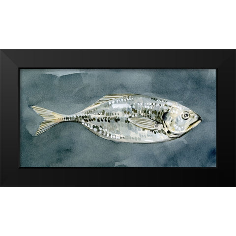 Deep Sea Swimmer II Black Modern Wood Framed Art Print by Caroline, Emma