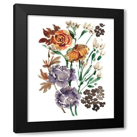 Garden Bouquets I Black Modern Wood Framed Art Print with Double Matting by Zwara, Ania