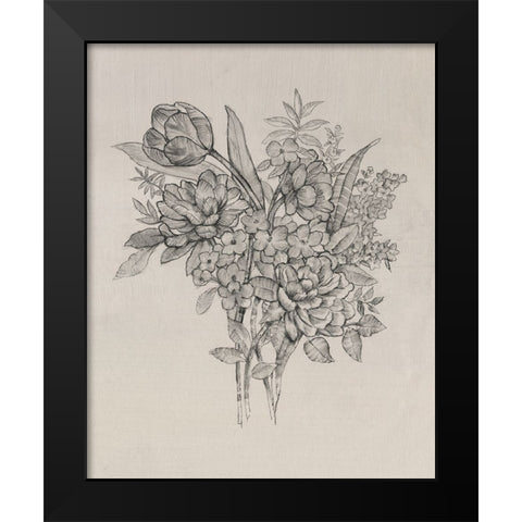 Floral Bouquet I Black Modern Wood Framed Art Print by OToole, Tim