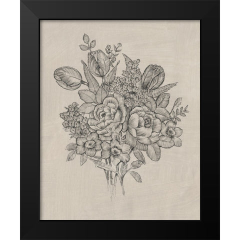 Floral Bouquet II Black Modern Wood Framed Art Print by OToole, Tim