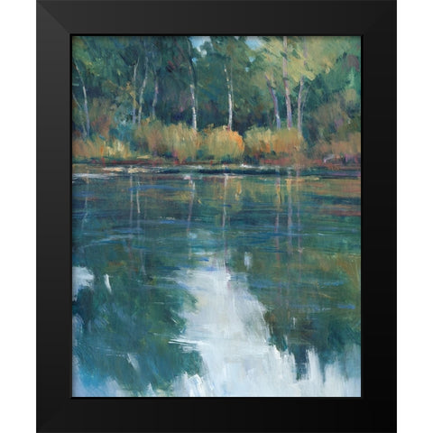 Floating Downstream II Black Modern Wood Framed Art Print by OToole, Tim