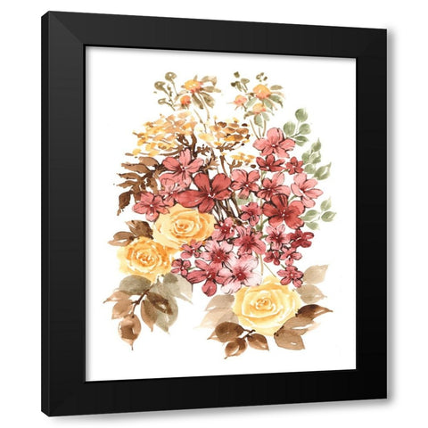 UA Autumn Garden Bouquet II Black Modern Wood Framed Art Print by Zwara, Ania