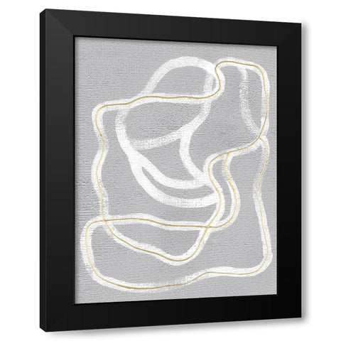 Netted Loops I Black Modern Wood Framed Art Print by Lam, Vanna