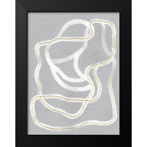 Netted Loops I Black Modern Wood Framed Art Print by Lam, Vanna