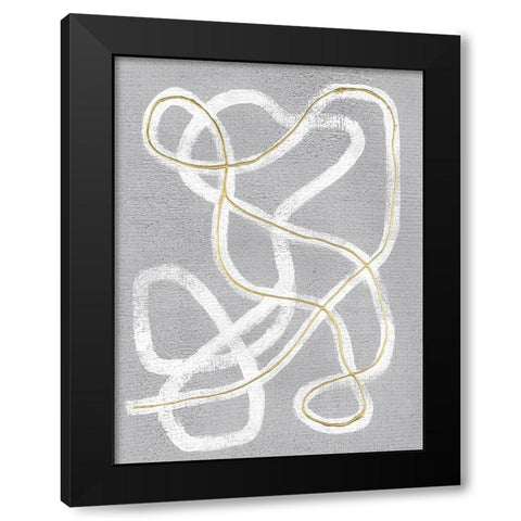 Netted Loops II Black Modern Wood Framed Art Print with Double Matting by Lam, Vanna