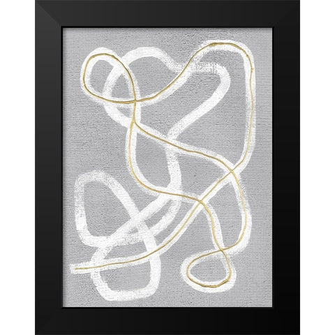 Netted Loops II Black Modern Wood Framed Art Print by Lam, Vanna