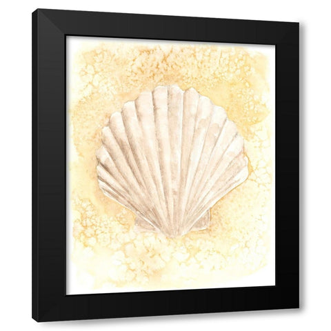 Salty Seashell II Black Modern Wood Framed Art Print with Double Matting by Warren, Annie