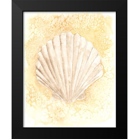 Salty Seashell II Black Modern Wood Framed Art Print by Warren, Annie