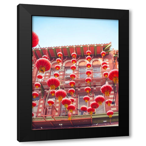 Lovely Lanterns II Black Modern Wood Framed Art Print by Quintero, Sonja
