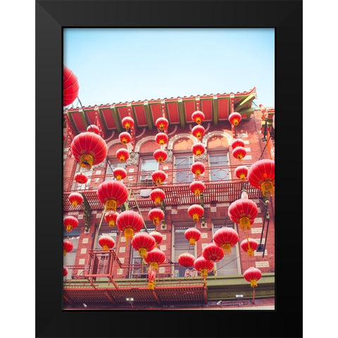 Lovely Lanterns II Black Modern Wood Framed Art Print by Quintero, Sonja