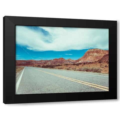 New Mexico Drive I Black Modern Wood Framed Art Print with Double Matting by Quintero, Sonja