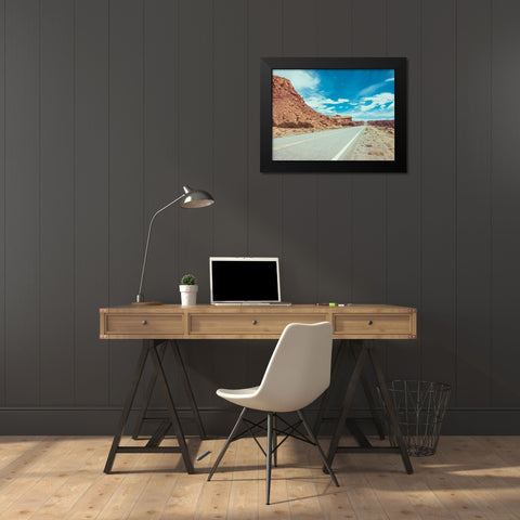 New Mexico Drive II Black Modern Wood Framed Art Print by Quintero, Sonja