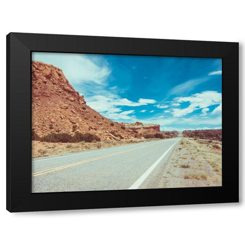 New Mexico Drive II Black Modern Wood Framed Art Print by Quintero, Sonja
