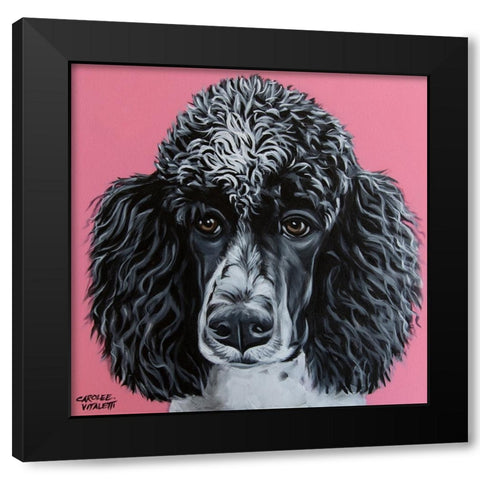 Black Poodle Black Modern Wood Framed Art Print by Vitaletti, Carolee