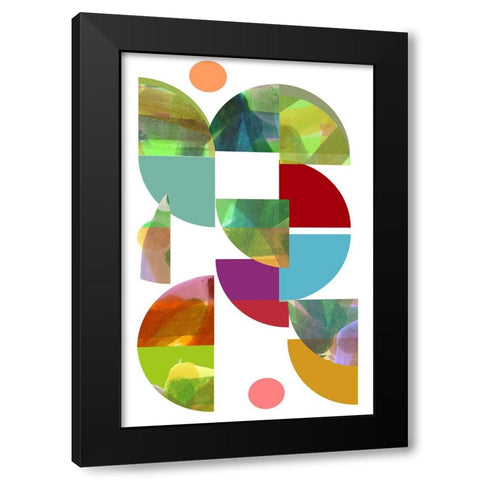 Dorset Shapes I Black Modern Wood Framed Art Print with Double Matting by Cartissi