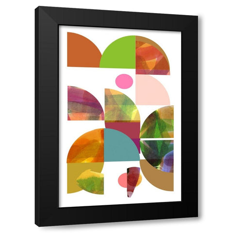 Dorset Shapes II Black Modern Wood Framed Art Print by Cartissi