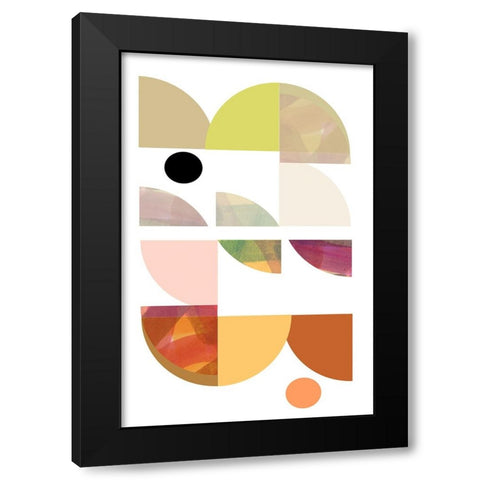 Dorset Shapes III Black Modern Wood Framed Art Print with Double Matting by Cartissi