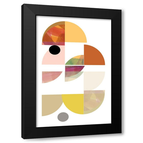 Dorset Shapes IV Black Modern Wood Framed Art Print with Double Matting by Cartissi