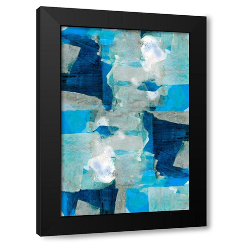 Impasto I Black Modern Wood Framed Art Print with Double Matting by Cartissi