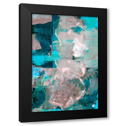 Impasto III Black Modern Wood Framed Art Print with Double Matting by Cartissi