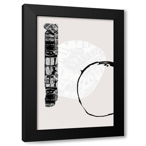 Zen Shapes I Black Modern Wood Framed Art Print with Double Matting by Cartissi