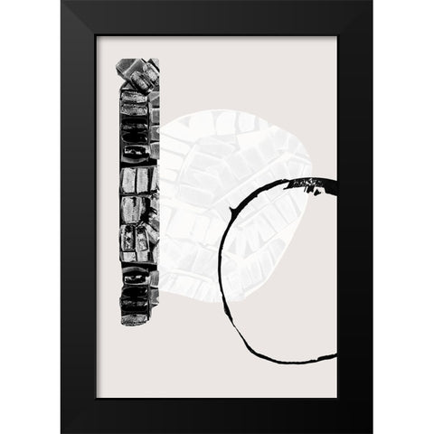 Zen Shapes I Black Modern Wood Framed Art Print by Cartissi