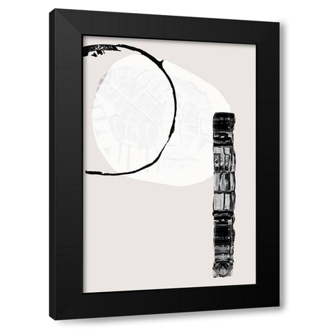 Zen Shapes II Black Modern Wood Framed Art Print by Cartissi