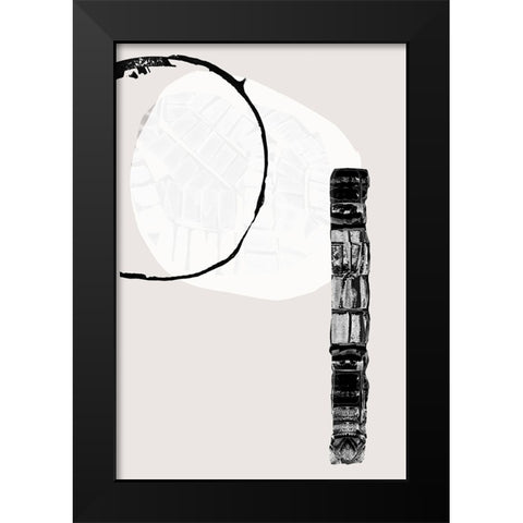 Zen Shapes II Black Modern Wood Framed Art Print by Cartissi