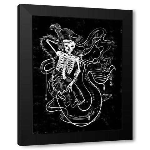 Pirate Mermaids II Black Modern Wood Framed Art Print with Double Matting by Marr, Laura