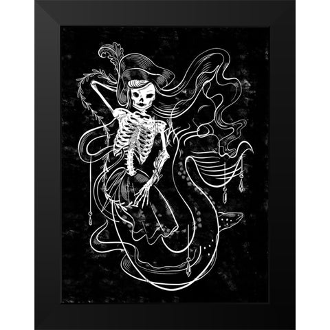 Pirate Mermaids II Black Modern Wood Framed Art Print by Marr, Laura