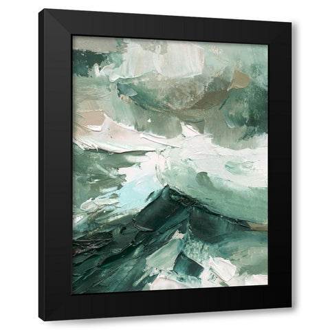 Crashing II Black Modern Wood Framed Art Print with Double Matting by Caroline, Emma