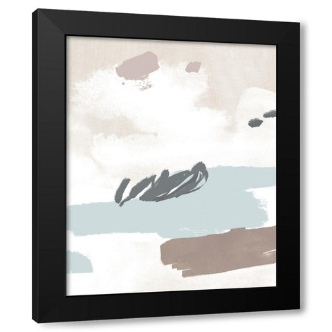 Neutral Wash II Black Modern Wood Framed Art Print with Double Matting by Green, Jacob