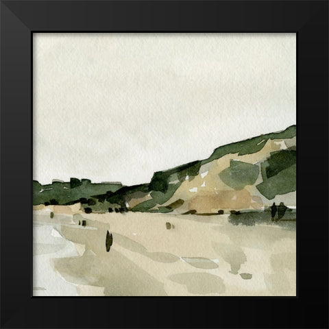 Beachside Walk II Black Modern Wood Framed Art Print by Caroline, Emma