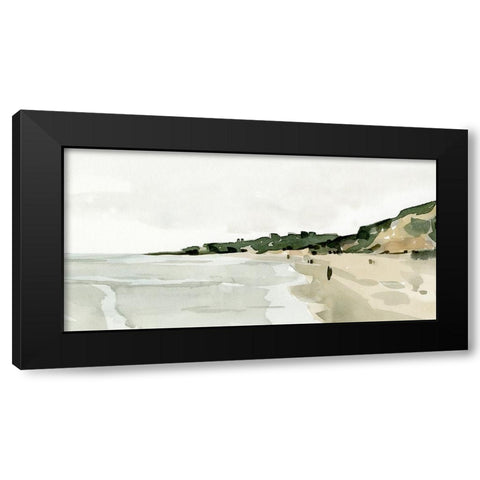 Beachside Walk III Black Modern Wood Framed Art Print by Caroline, Emma