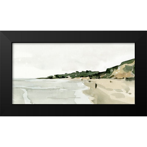 Beachside Walk III Black Modern Wood Framed Art Print by Caroline, Emma
